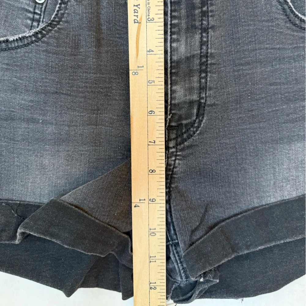 One Teaspoon Harlets Black High Rise Long Rise Fitted Twisted Cuff Hem Size 30 - Picture 9 of 9